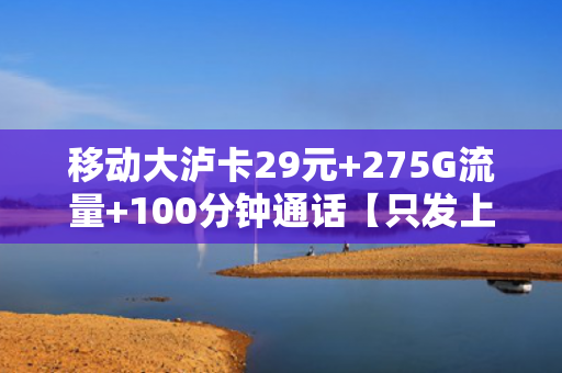 移动大泸卡29元+275G流量+100分钟通话【只发上海市内】